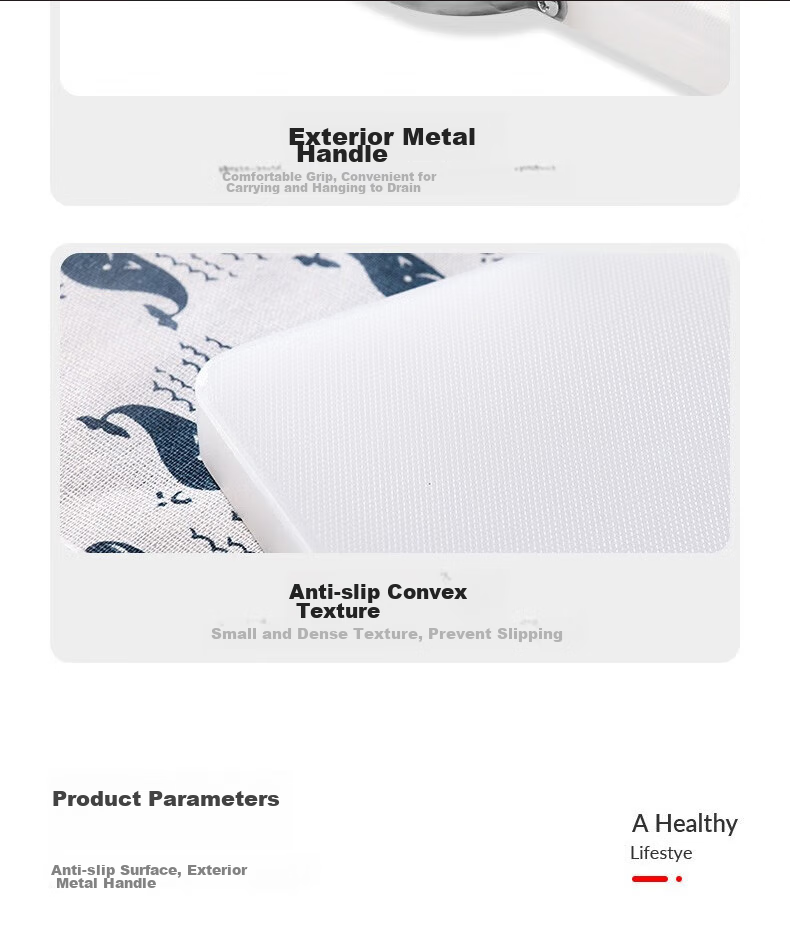 Baijie Food Grade Cutting Board PE Plastic Chopping Board Double-Sided Antibacterial Extra Large 54*35*2CM 16