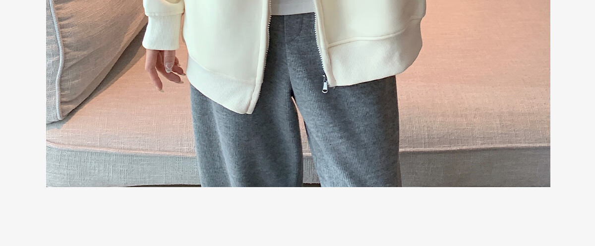 Halo Queen Women's Sweatshirt Jacket with Fashionable Letter Print, Casual Comfortable Loose-Fitting Student Sweatshirt H13KF2141 3