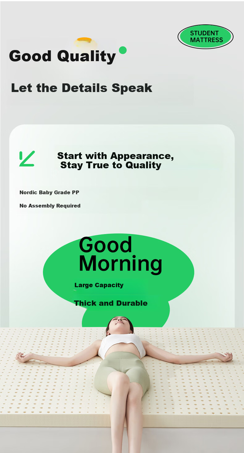 Mengyishu Natural Latex Mattress, 0.8m X 2.0m, Imported from Thailand, Rubber, for Student Dormitory, Single Tatami Soft Pad 4