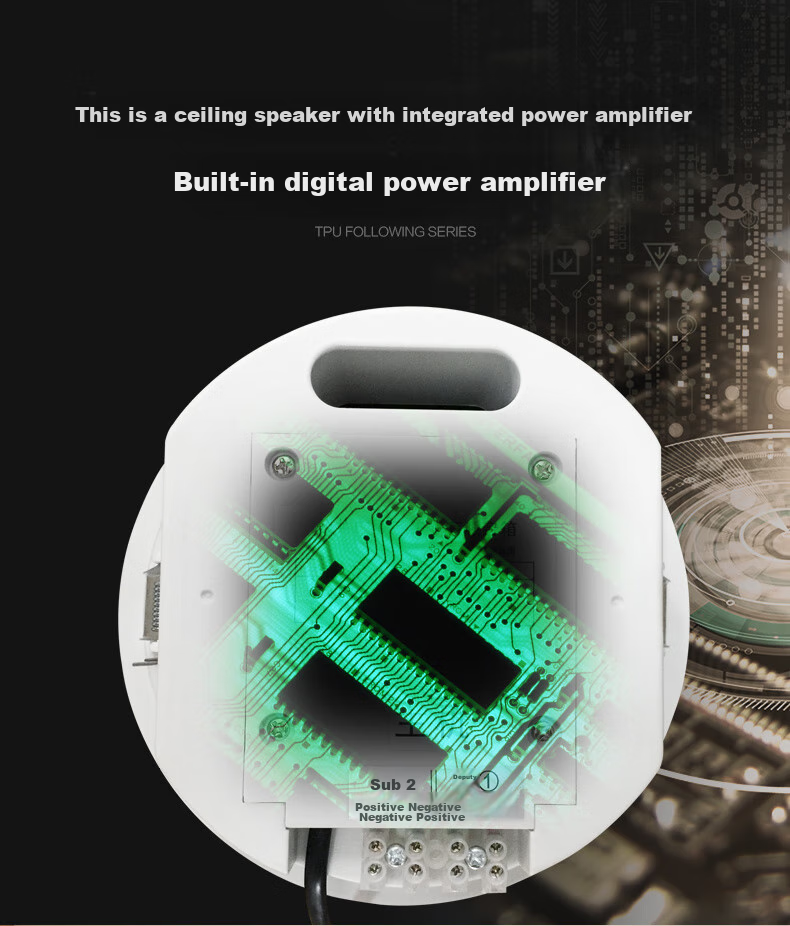 SAST 20W Wireless Bluetooth Ceiling Speaker Set with Built-In Amplifier for Indoor Background Music, Home Living Room, Store Audio System, Conference Broadcast System, Main Speaker 6