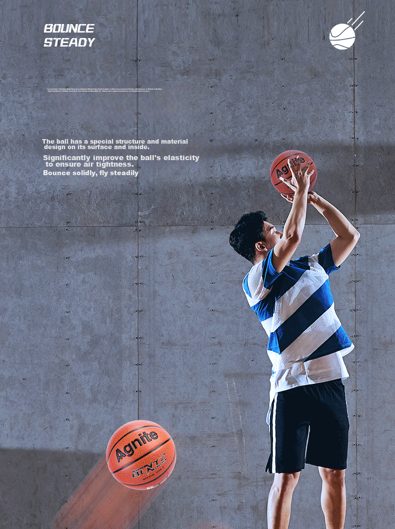 Deli No. 7 Youth Cool Black Graffiti Basketball, Standard Training, Non-Slip, Wear-Resistant, Indoor And Outdoor Universal Basketball 8