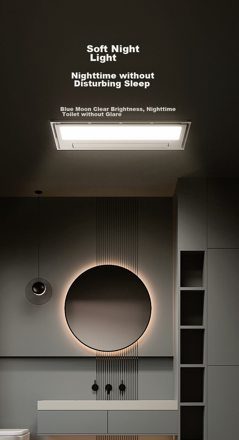 YOUPON Bathroom Heater with Frameless Lighting And Exhaust Fan, Wireless Touch Control Night Light Mode DZ026 7