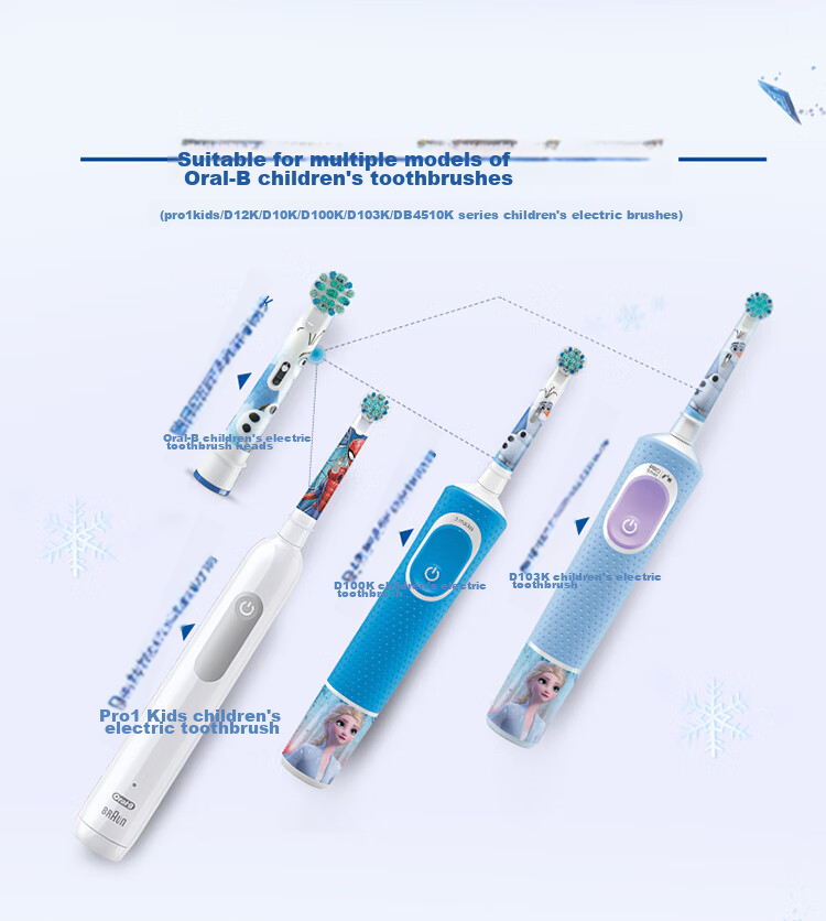 Oral-B Children's Electric Toothbrush Heads, 3 Pieces, Spider-Man Design, Suitable for D103KD100KPro1kidsEB10/EB10S-3K, Soft Bristles (Random Pattern Packaging) [Genuine Brush Heads] 9