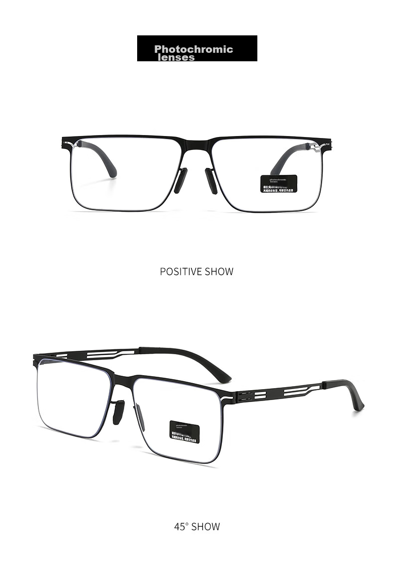Boliliangpin High-Definition Sunglasses for Men, Driving Goggles, Car Sunglasses, Anti-Blue Light Photochromic Lenses, Yellow Photochromic Lenses 13