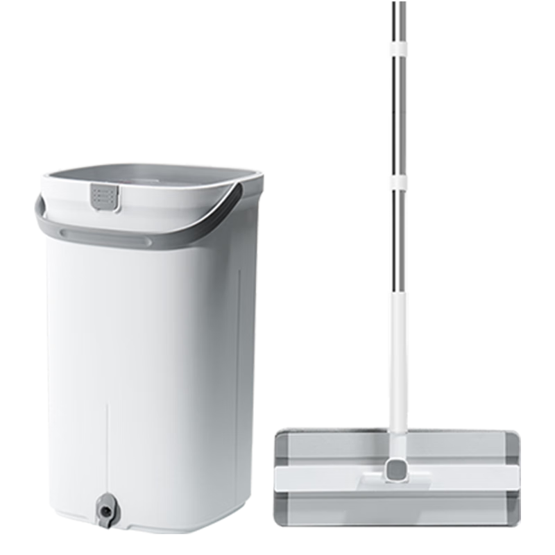 JD Original Net Cleaning Separation Aluminum Panel Scraper Bucket Flat Mop, 32cm, Hands-Free Washing, Household All-In with Bucket And Two Mop Heads Included