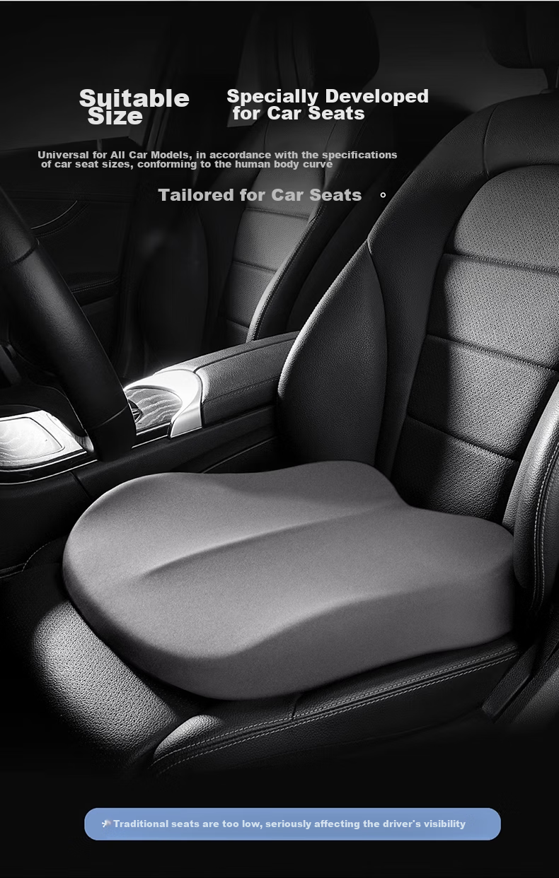 Huashi Car Seat Cushion Height Increase Pad for Driving Lessons, Driver's License, Universal for Women And Men, Thickened And Heightened Seat Cushion for Short People, Main Driver's Seat 1