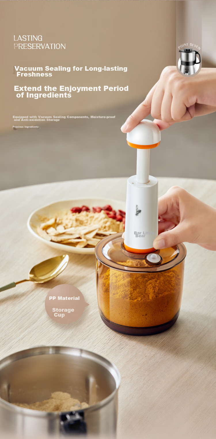 Bear Grinder, Home Powder Grinding Machine, Powder Maker, Chinese Herbal Medicine Crusher, Food Processor, Stainless Steel Powder Grinding Machine FSJ-A03E1 15