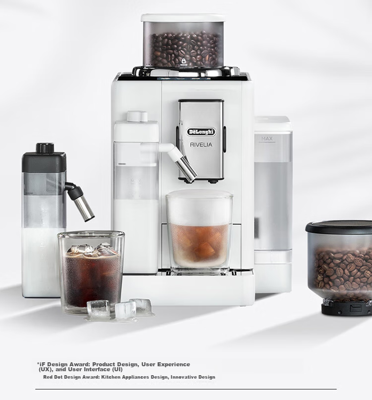 Delonghi E LattePlus Pro 2.0 [Upgraded Version], Home Fully Automatic Coffee Machine, Imported Italian Fresh Ground Automatic Milk Frother, Cappuccino Mini Milk Jug, Full Color Touch Scree 3