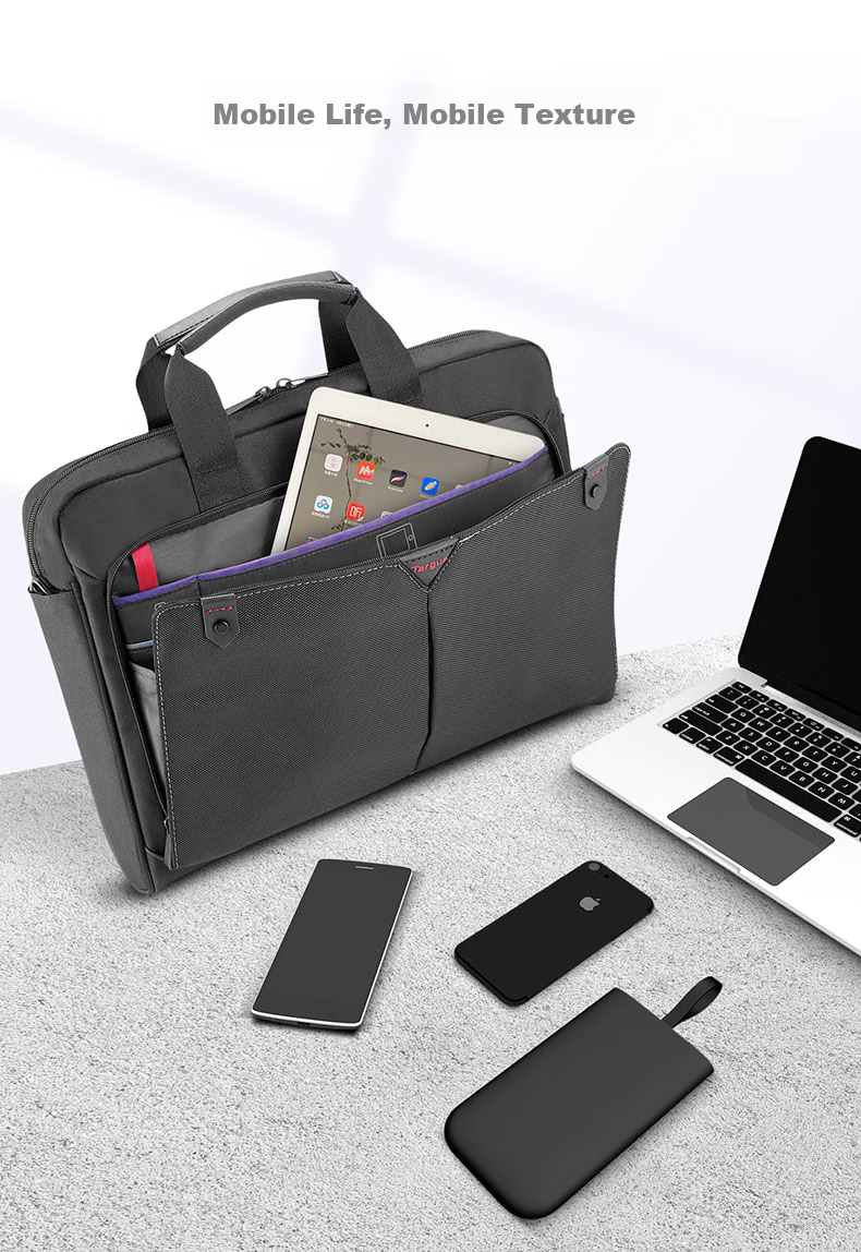 TARGUS Commuter Shoulder Laptop Bag, 15.6-Inch Business Lightweight Briefcase, Handbag, Single Crossbody Bag, Black, 515 4