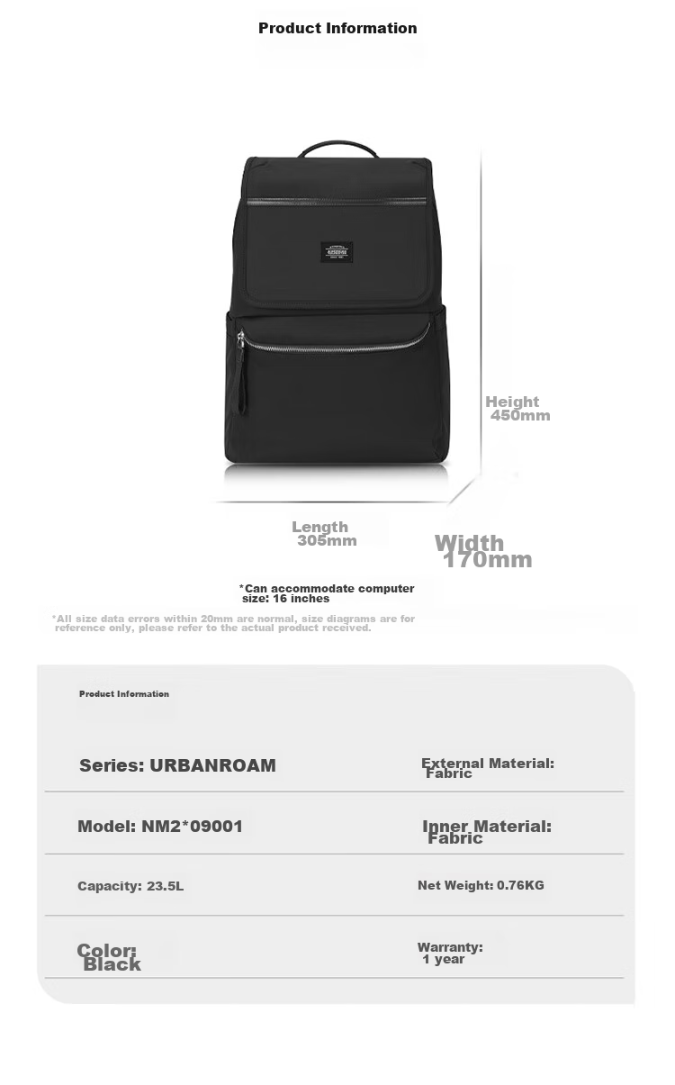 AMERICAN TOURISTER Laptop Backpack, Large Capacity, Multifunctional, Stylish Commuter Backpack, NM2, Black 7