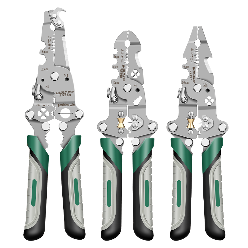 Baolian 18-In Wire Stripping Pliers, Multifunctional Electrician's Special Pliers, Wire Separator, Wire Stripper, Wire Crimper, Wire Winder, And Wire Cutter