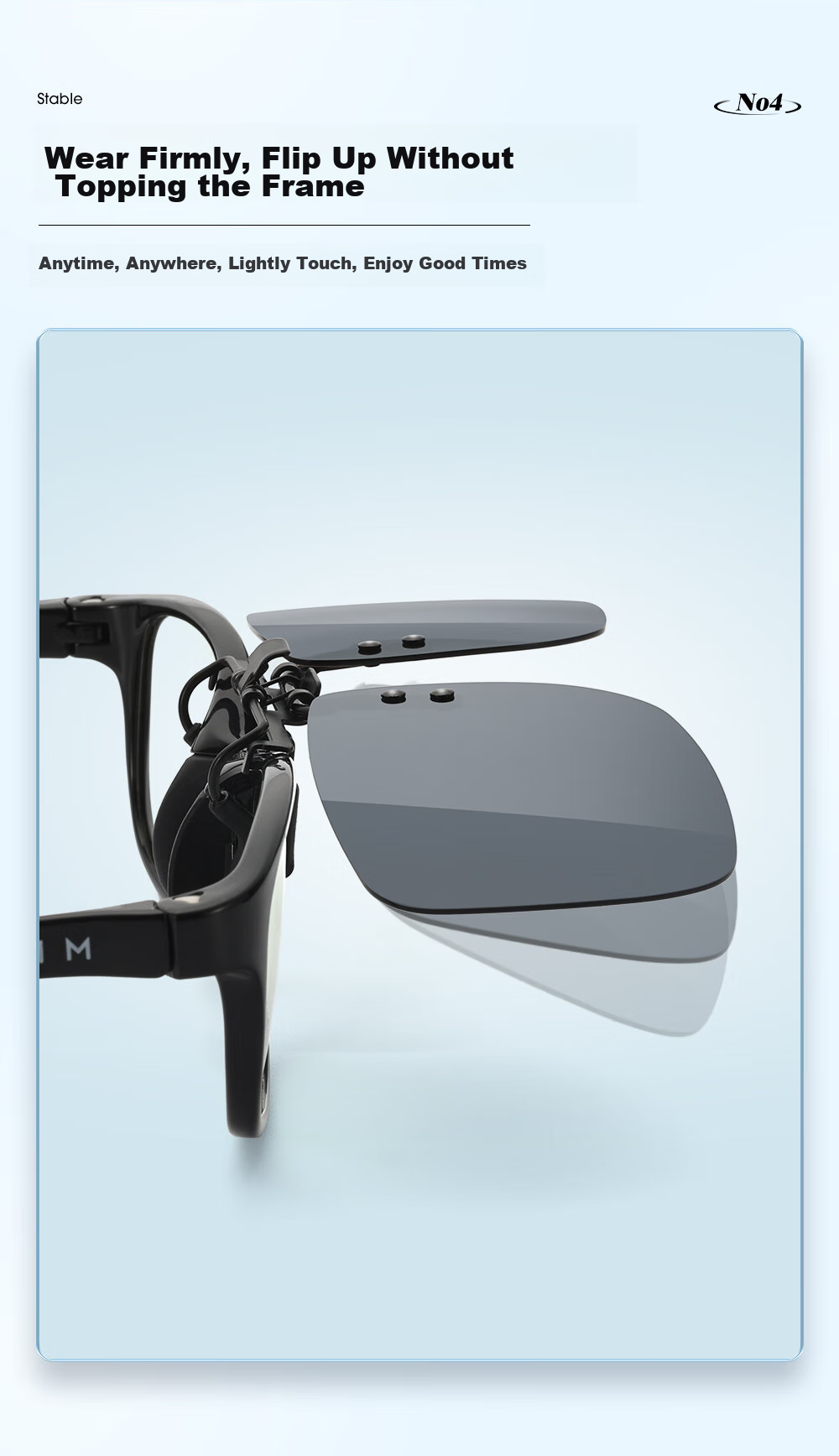 CAXMAN Children's Myopia Sunglasses Clip-On Style for Boys And Girls, Polarized Myopic Sunglasses, UV Protection And Sun Protection Glasses 6