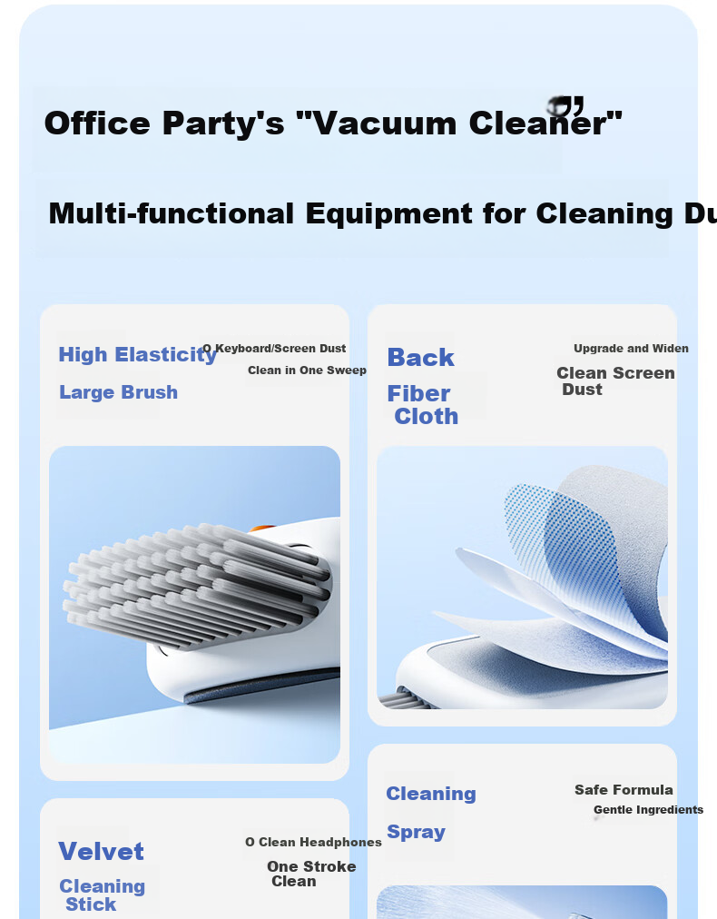 VENIDER Screen Cleaner Polishing Cloth Set OLED Screen Cleaner 30ml Streak-Free Quick-Dry for Mobile Phones, Computers, Tablets, Monitors, Laptops, LCD TVs, Camera Lenses 9