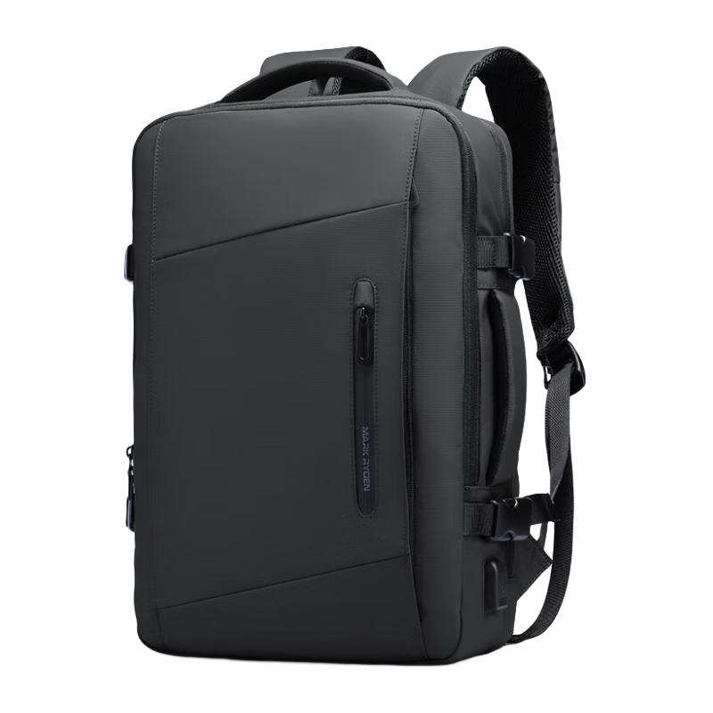 MARK RYDEN Men's Backpack, Laptop Bag with Large Capacity, Business Travel Commuter Bag, 15.6-Inch Schoolbag, MR9299, Elegant Black
