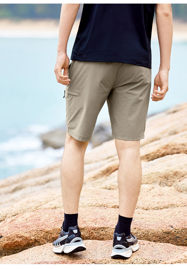Pioneer Camp Quick-Dry Men's Summer Outdoor Water-Repellent Loose Fit Stretch Sports Casual Cargo Shorts 16