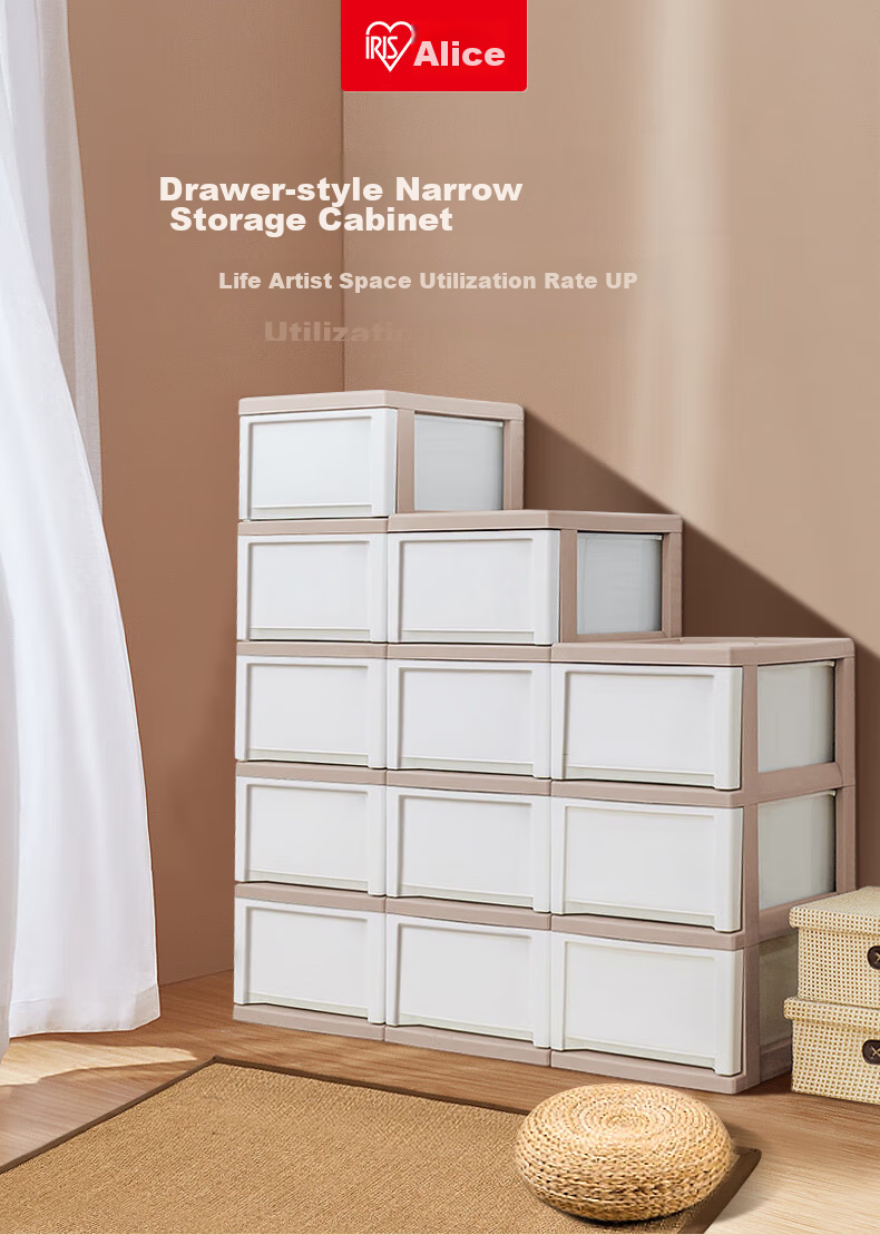 IRIS Storage Cabinet, Gap Cabinet, Wardrobe Drawer Organizer, Storage Cabinet, Narrow Cabinet, Storage Box, Ailisi Five-Tier 2