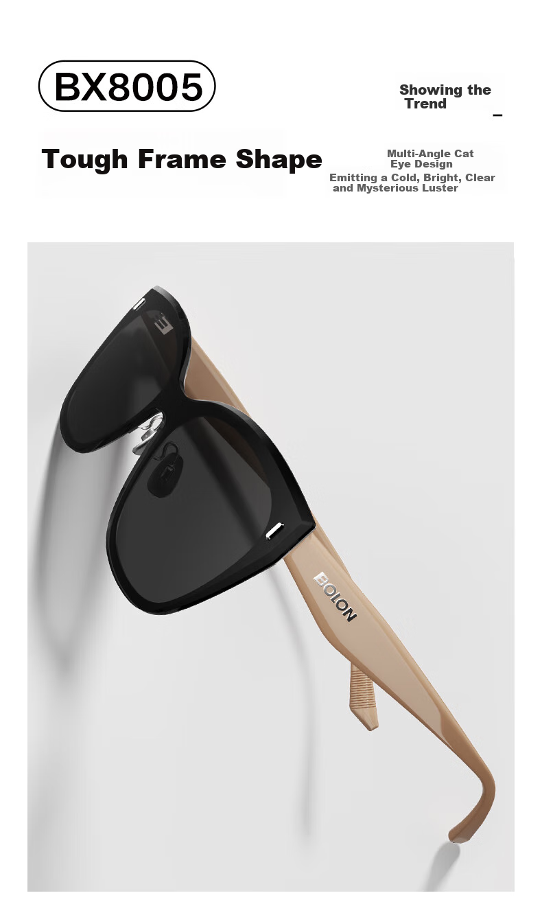BOLON Sunglasses, Yang Zi's Style Cat-Eye Sunglasses, Driving UV Protection Sunglasses for Men And Women, Trendy, BX8005A10 2