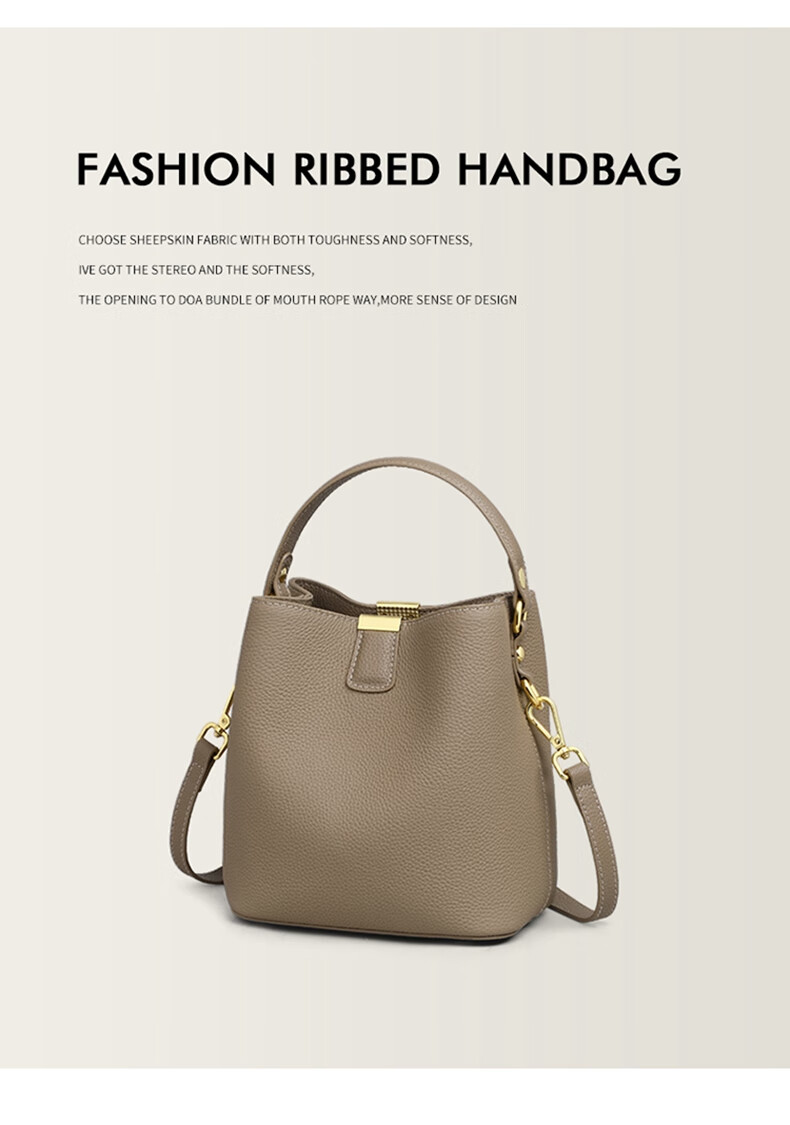Viney Women's Handbag, Cowhide Bucket Bag, Luxury Crossbody Shoulder Tote Bag, Practical Birthday And Mother's Day Gift for Mom 1