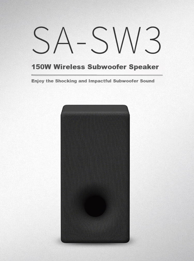 SONY SA-SW7 100W Wireless High-Power Subwoofer, Soundbar, Home Theater System, Compatible with A9M2 A9000 A8000 A3000 1