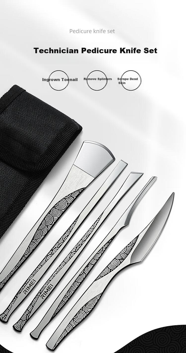 Jindarimei Yangzhou Sanbaodao Pedicure Knife Set, Callus Removal Tool Kit for Dead Skin And Thick Toenails, Ingrown Toenail Scraper 1