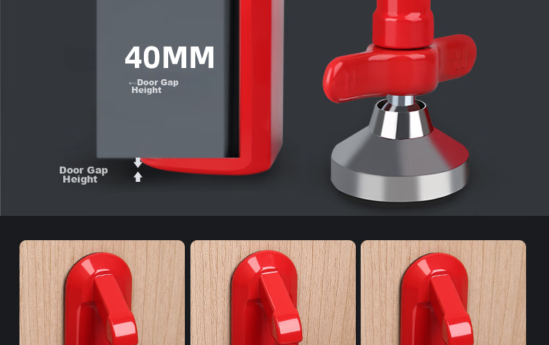 Etravel Door Stopper Travel Strong Door Blocker Card Door Opener for Women's Self-Defense Anti-Theft Essential Device Hotel Guesthouse Home Portable Safety Lock Door Stopper China Red 9