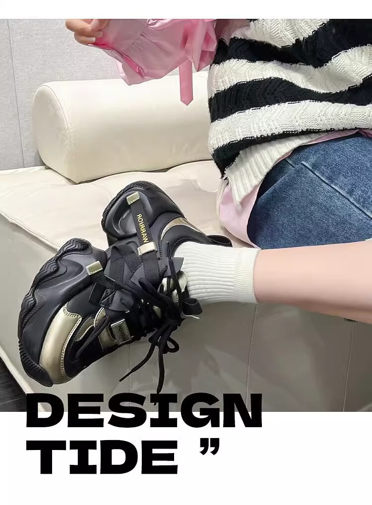 Huili Official Women's Shoes, Summer Dad Shoes for Women, 2026 New Style Sneakers, Versatile Footwear for Women, Purple And Silver Mesh Style, Size 37 15