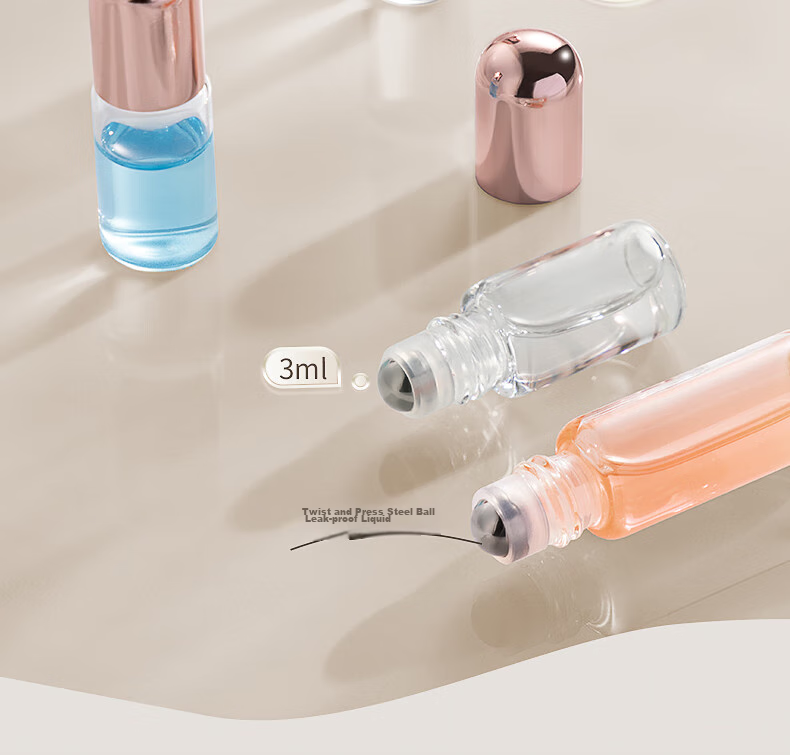 Chense Perfume Dispenser Bottles (3ml*3), Mini Rollerball Portable Sample Empty Bottles, Glass Essential Oil 2
