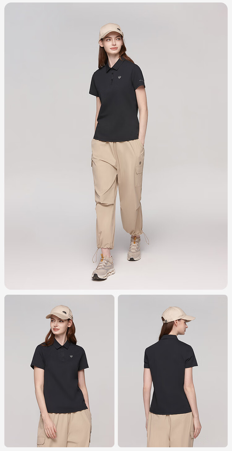NORTHLAND Women's Sun Protection Polo Shirt with Collar, Outdoor Breathable Quick-Dry Comfortable Cool-Feeling Solid Color Versatile POLO Shirt for Wome 24