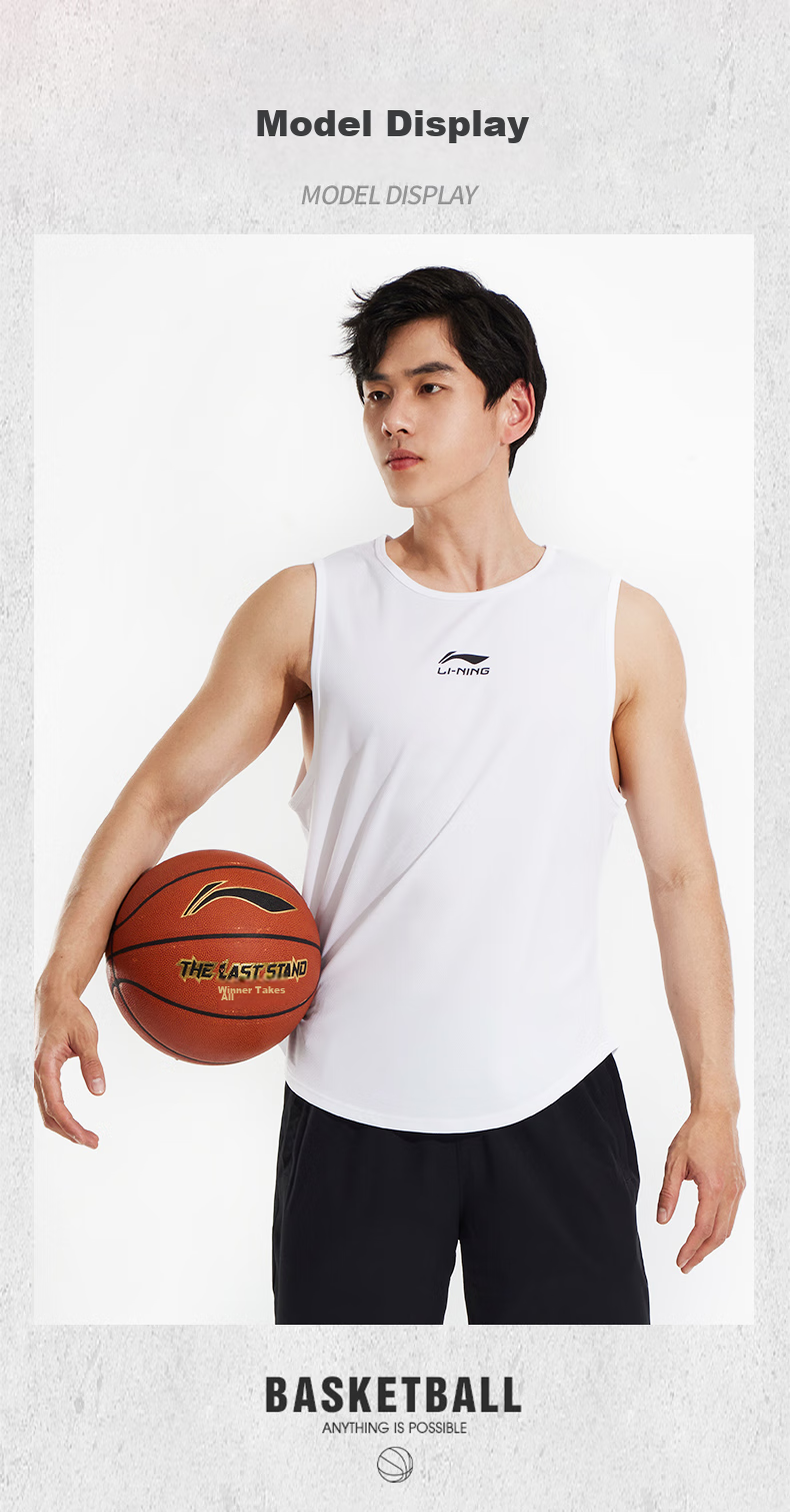 LI-NING Men's Quick-Dry Ice Silk Cooling Sports Short Sleeve T-Shirt Running Loose Casual Summer 2026 New Black Dad Style 12