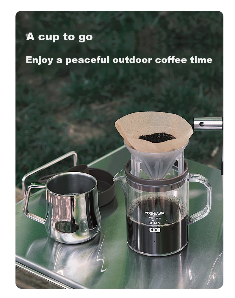 YOSHIKAWA Outdoor Double-Layer Mirror-Finish Stainless Steel Coffee Mug 1 7
