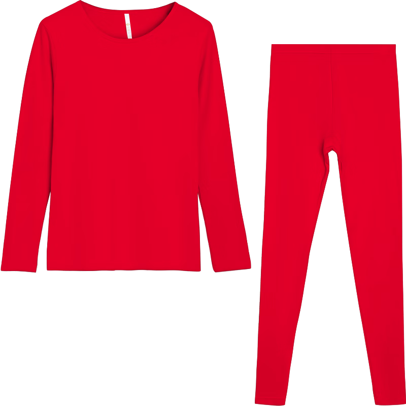 Hodo Home Women's Autumn Thermal Underwear Set, Class A Pure Cotton 40S Tight Siro Spun 7A Antibacterial and Anti-Mite