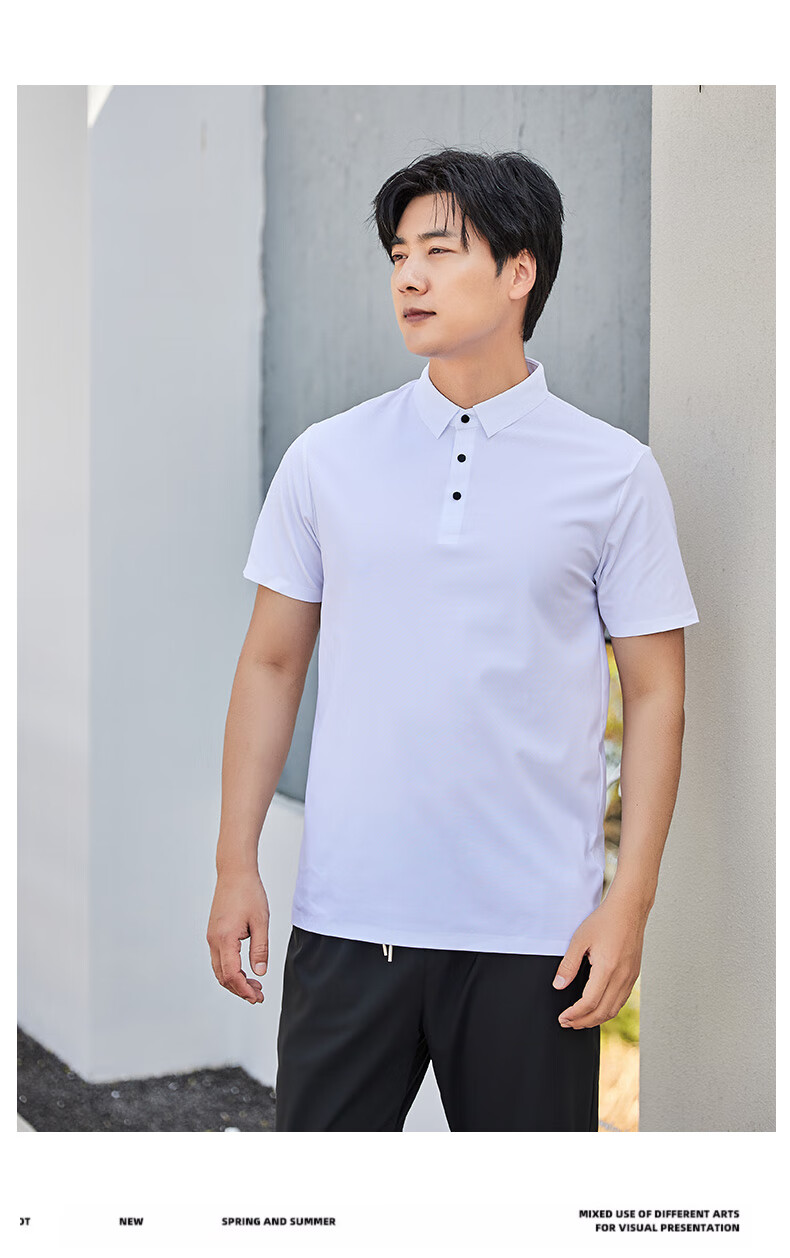 LangSha Men's POLO Shirt, Summer T-Shirt, Sports Quick-Dry Collared Short Sleeve, Ice Silk Breathable, Running Fitness Father's Day Gift 11