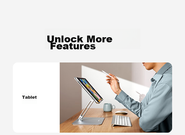 UGREEN Laptop Stand, Computer Desk Stand, Cooling Rack, Vertical Adjustable Height Riser, Aluminum Alloy Bracket, Compatible with Apple Macbook, Huawei, Lenovo Legion, Xiaoxi 22
