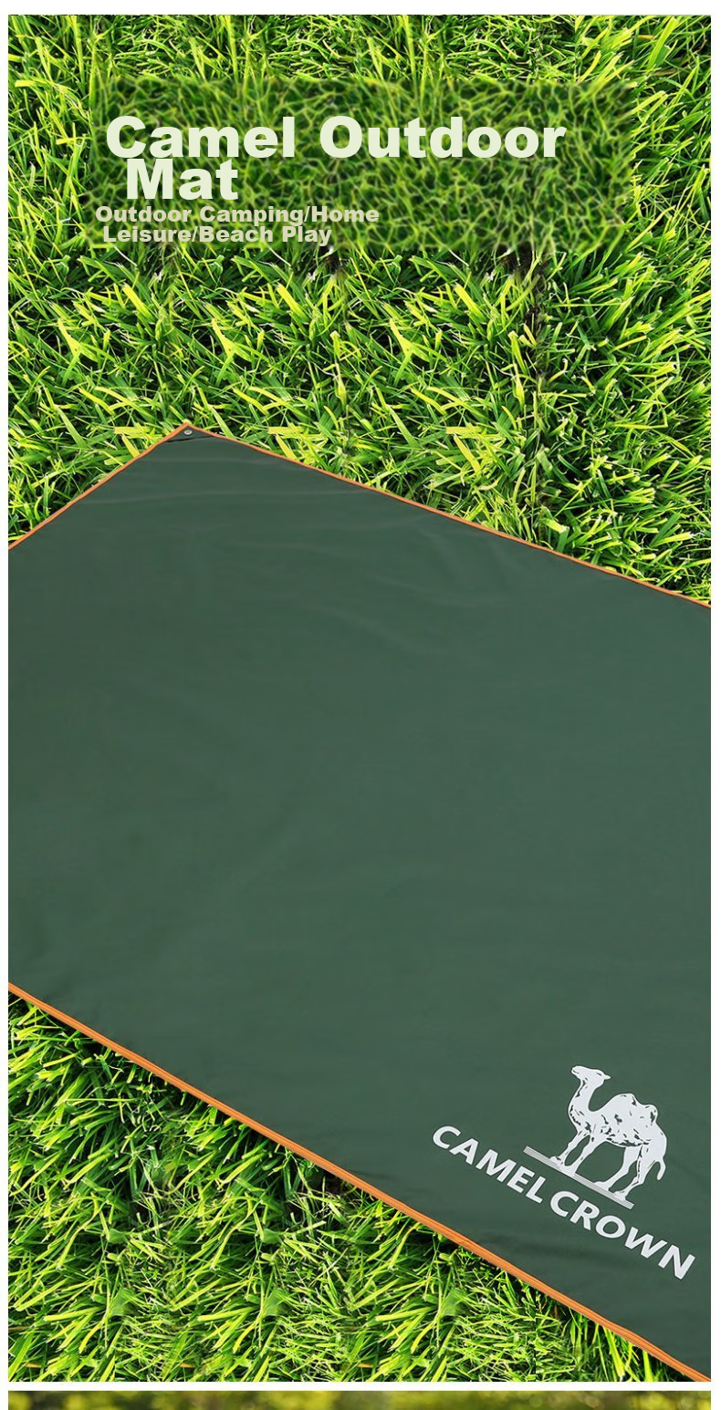 CAMEL Outdoor Ground Mat Tent Camping Pad, Thickened Waterproof Wear-Resistant Picnic Mat, Moisture-Proof Floor Mat A0S3H8103 Army Gree 1
