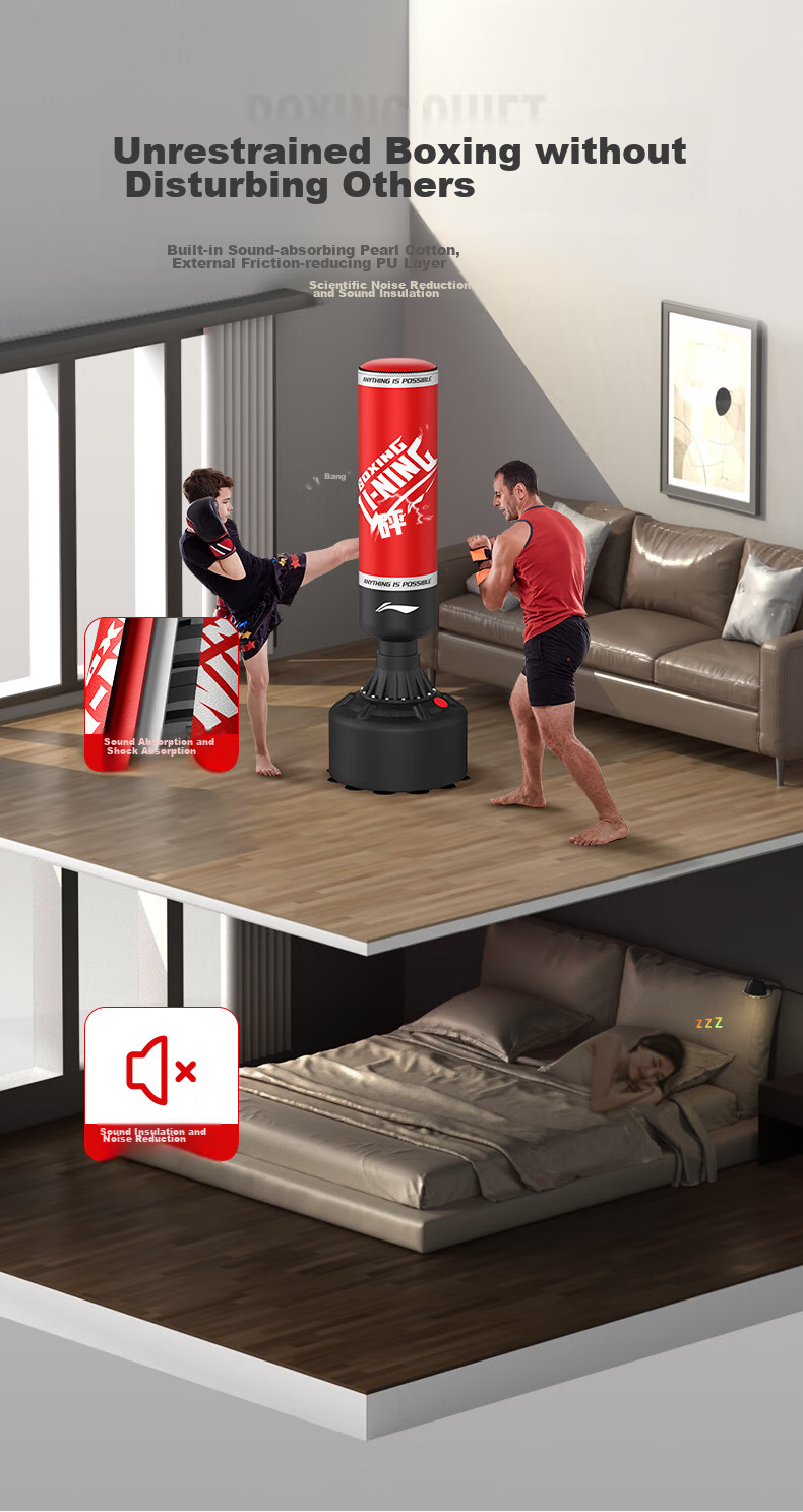 Li-Ning Boxing Training Equipment Punching Bag, Non-Fall Sandbag, Home Use for Adults And Children, Standing Kickboxing And Martial Arts Practice, Red 10