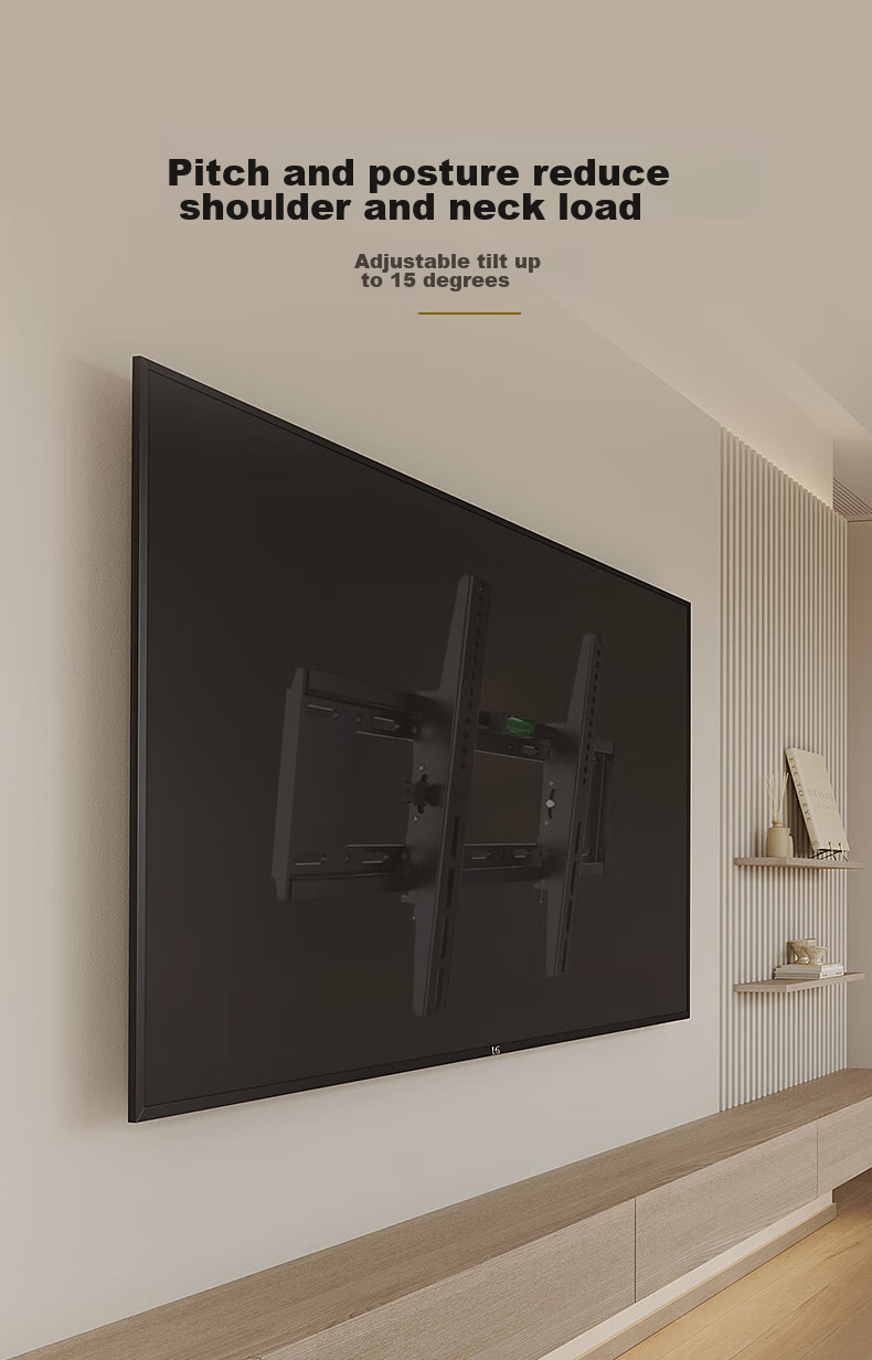 Jiangwutong TV Wall Mount (26-65 Inches), Bracket Wall Mount Suitable for Xiaomi, Hisense, TCL, Specialized TV Stand, Skyworth, Sony, LeTV, Konka, Haier, Huawei 1