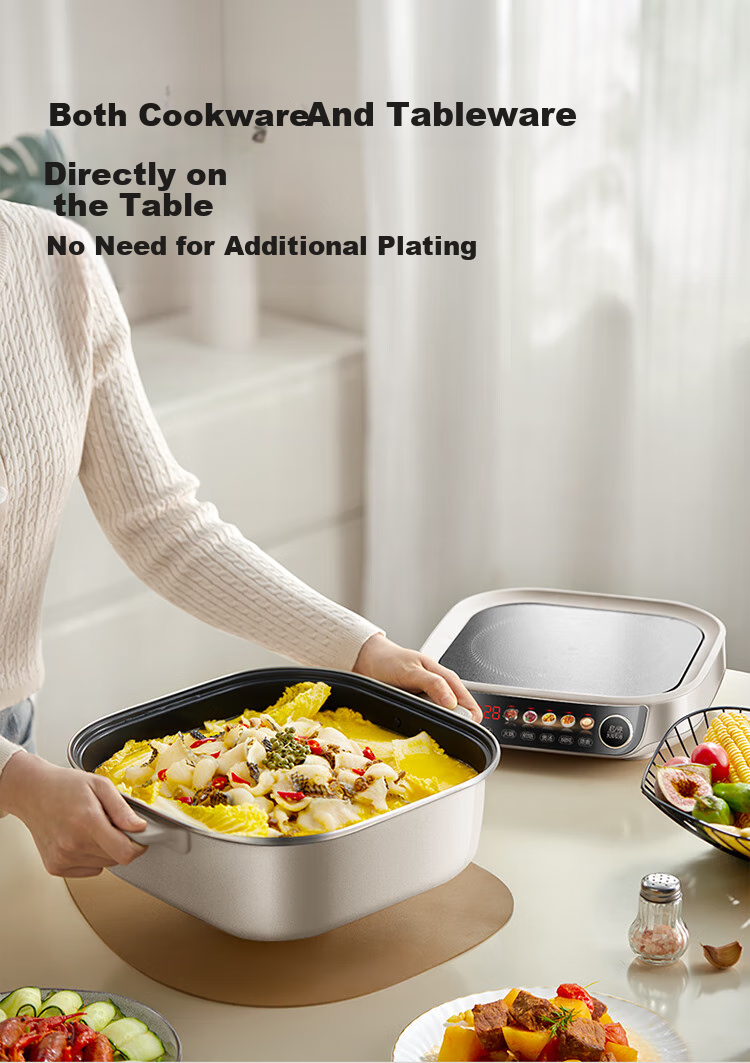 SUPOR IH Electric Hot Pot, Zero Fluorine Titanium Ceramic 6L Household Multifunctional Electric Cooker, 2200W Intense Heat, All-In Hot Pot for Stir-Frying And Cooking, Detachable Design C22-IC800 12