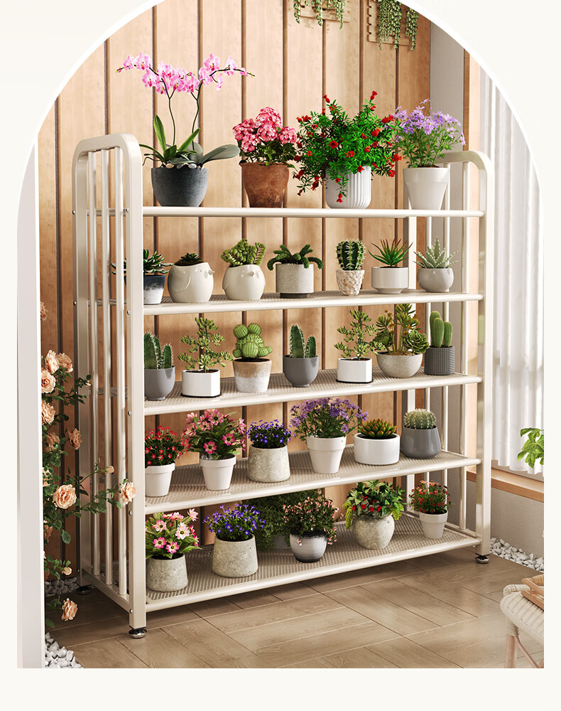 Shunyou Shoe Rack for Home Entryway, Multi-Tier Indoor Bedroom Narrow Edge Shoe Cabinet for Rental Apartments, 70cm Five-Tier Cream White SY-905 10