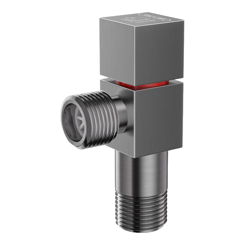 Submarine F302H Brass Thickened Angle Valve, Gunmetal Gray Quick-Open Hot And Cold Angle Valve, Brass Material with Ceramic Valve Core