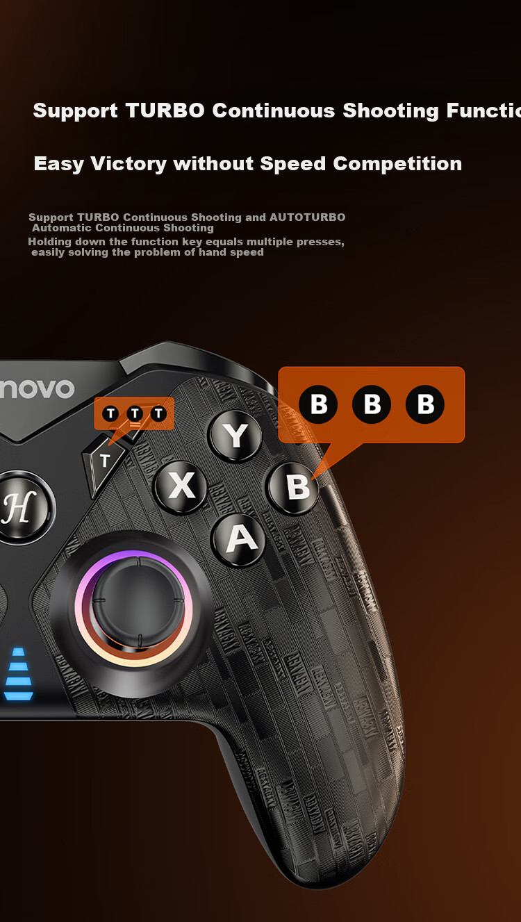 Lenovo S05 Wireless Game Controller Bluetooth Compatible with Xbox, Hall Trigger, Suitable for Switch 2, PC, Mobile Phone, Steam, Rescuer Dual Shadow Qijing Mingmo Yuanxu Zhuyou Black 13