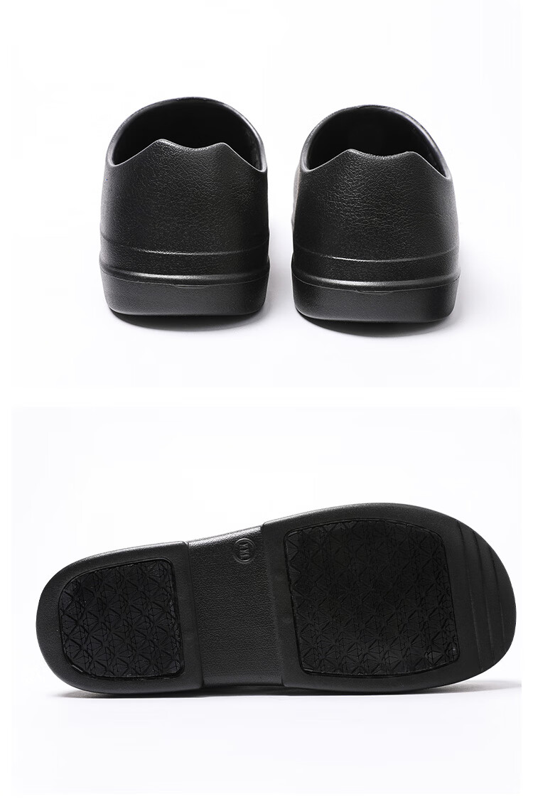GUOLUOFEI Professional Chef Shoes, Non-Slip Kitchen Shoes for Men, Waterproof And Oil-Resistant Work Shoes for Kitchen Staff, Black, Size 41-42 11