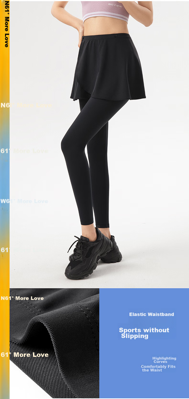 361° Yoga Pants, Skirt Cover-Up, Anti-Exposure, One-Piece Outer Layer, Sports Hip-Covering Skirt, Short Yoga Skirt, Running Skirt Cover-Up 6
