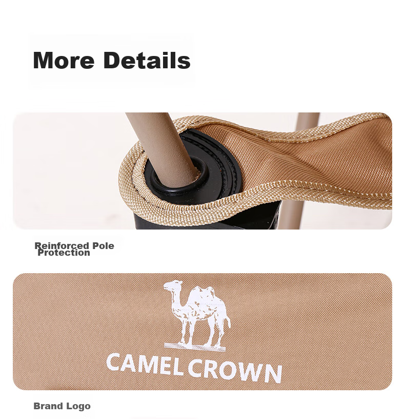 Camel Outdoor Folding Chair Moon Chair Camping Picnic Chair Beach Portable Stool Outdoor Sketching Fishing Chair D080C 11