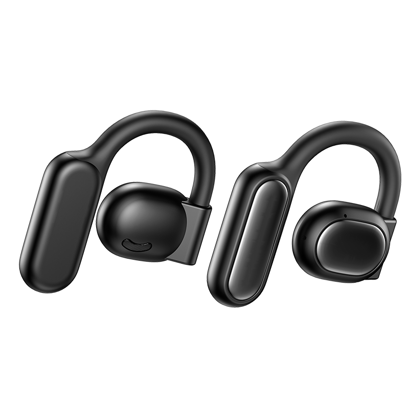 BIAZE Bluetooth Headphones, Open-Ear Bone Conduction Concept True Wireless Non-In Noise-Cancelling Sports Running Cycling Calling Gaming Ultra-Long Battery Life Black