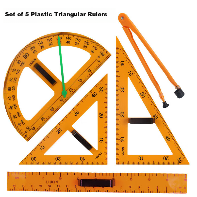 Liuxin Triangle Ruler Protractor Teaching Aid, Magnetic Math Tool for Elementary And Middle School Students, Stationery And Learning Supplies, Back-To Season And Teacher's Day Gift, Educational Kit Set for Gifting 13