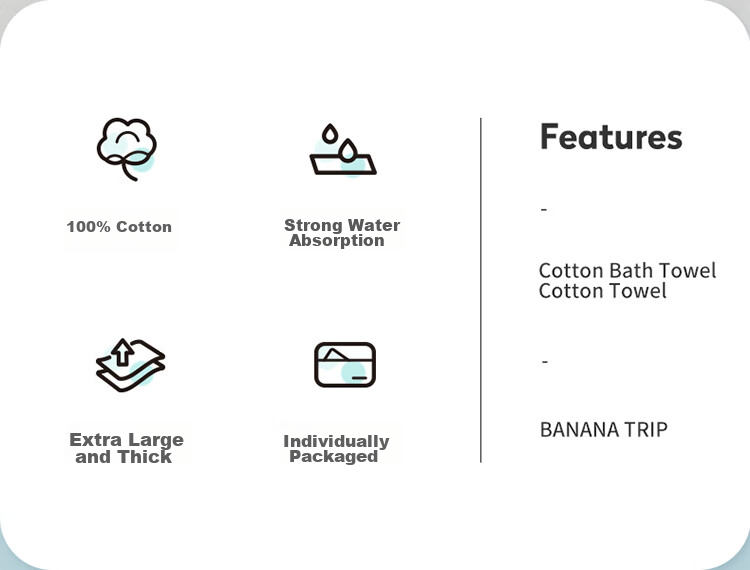 BANANA TRIP Disposable Towels, Pure Cotton Thick Portable Travel Hotel Business Trip Shower Towels, 10 Pieces 2