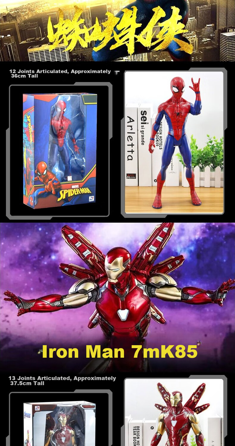 Marvel 7-Inch Classic Spider-Man Articulated Action Figure, Boy's Birthday Gift 34