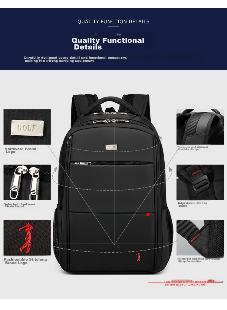 GOLF Business Casual Backpack for Men And Women, 15.6-Inch Laptop Bag, Large Capacity Backpack for Students 13