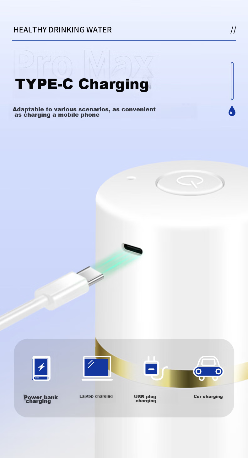 ZILU Electric Water Dispenser with Dual Pumps, Faster Water Flow, Long Spout, 2000mAh Extra Large Battery 8