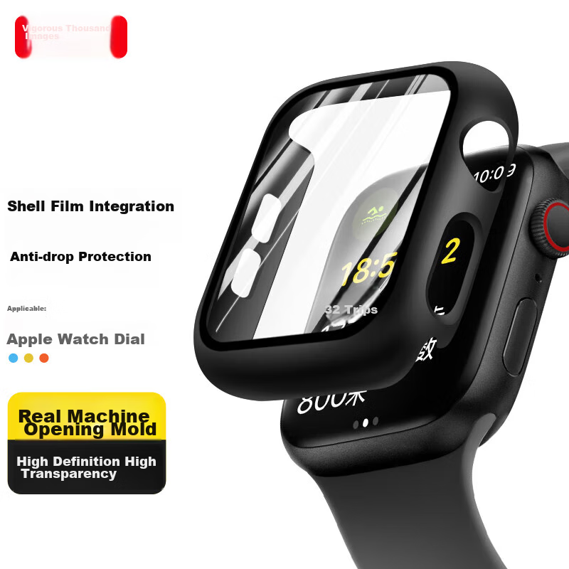 Weiqiantu [Shell And Film Integrated] Protective Case for Apple Watch S11/S10, Compatible with Apple IWatch Ultra 4/3/9/8/SE 3, Integrated Tempered Glass Film